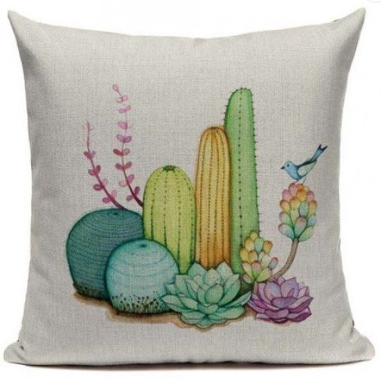 Cactus párnahuzat színes kompozíció